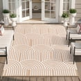 thumbnail image 1 of Lahome Decor 6’X9’ Rainbow Outdoor Rug for Patio,Beach Mats Waterproof, Camping Rug for Outside RV, Portable Plastic Straw Outdoor Area Rug for Backyard, Garden, Pool Deck,Light Khaki, 1 of 10