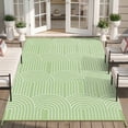 thumbnail image 1 of Lahome Decor 6’X9’ Rainbow Outdoor Rug for Patio,Beach Mats Waterproof, Camping Rug for Outside RV, Portable Plastic Straw Outdoor Area Rug for Backyard, Garden, Pool Deck,Green, 1 of 9