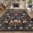 thumbnail image 1 of Lahome Decor 6'x9' Boho Bird Area Rugs,Floral Rug for Living Room Machine Washable,Soft Indoor Carpet,Non-Slip Low Pile for Bedroom Dining Room Playroom Office,Black, 1 of 9