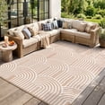 thumbnail image 1 of Lahome Decor 8’X10’ Rainbow Outdoor Rug for Patio,Beach Mats Waterproof, Camping Rug for Outside RV, Portable Plastic Straw Outdoor Area Rug for Backyard, Garden, Pool Deck,Light Khaki, 1 of 9