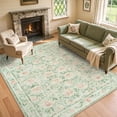 thumbnail image 1 of Lahome Decor 8'x10' Floral Living Room Rugs,8x10ft Boho Area Rug for Bedroom Machine Washable Rug- Non-Slip Soft Indoor Carpet, Stain Resistant Low Pile for Farmhouse,Dining Room,Office,Green, 1 of 9