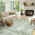 thumbnail image 1 of Lahome Decor 9'x12' Large Washable Area Rug for Living Room,9x12ft Boho Tribe Area Rug With Non-Slip Backing, Stain Resistant Non-Shed Carpet for Bedroom, Dining Room, Dorm, Office,Farmhouse- Green, 1 of 1