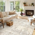 thumbnail image 1 of Lahome Decor 9'x12' Large Washable Area Rug for Living Room,9x12ft Boho Tribe Area Rug With Non-Slip Backing, Stain Resistant Non-Shed Carpet for Bedroom, Dining Room, Dorm, Office,Farmhouse- Khaki, 1 of 7