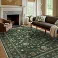 thumbnail image 1 of Lahome Decor Floral Area Rug 8x10, Machine Washable Rugs for Living Room, Non Slip Rug with Vintage Printed, Low Pile Carpet for Bedroom Dining Room Home Office, Green, 1 of 9