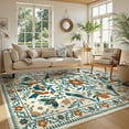thumbnail image 1 of Lahome Decor Large 8'x10' Boho Floral Area Rugs for Living Room,Non Slip Rug with Bird Printed Machine Washable,Soft Indoor Low Pile Carpet for Bedroom Dining Room Playroom Office,Beige, 1 of 9