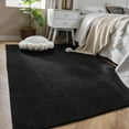 thumbnail image 1 of Lahome 3'x5' Fluffy Rugs for Entryway,Washable Shag Black Bedroom Rug, Not Slip Soft Fuzzy Carpet with Rubber Backing for Living Room Office, 1 of 7