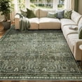 thumbnail image 1 of Lahome Green 10x14 Area Rugs for Living Room, Washable Large Rugs for Bedroom, Vintage Floor Rugs for Living Room, Rubber Backed Non-Slip Carpet for Dining Room Office, 1 of 11