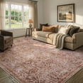 thumbnail image 1 of Lahome Heavy-Duty Washable Rug 8x10 Terracotta - Vintage Farmhouse Carpet for Living Room, Dining Room, Classroom, Guest Bedroom and Office, Stain Proof Non-Slip Rug, 1 of 10