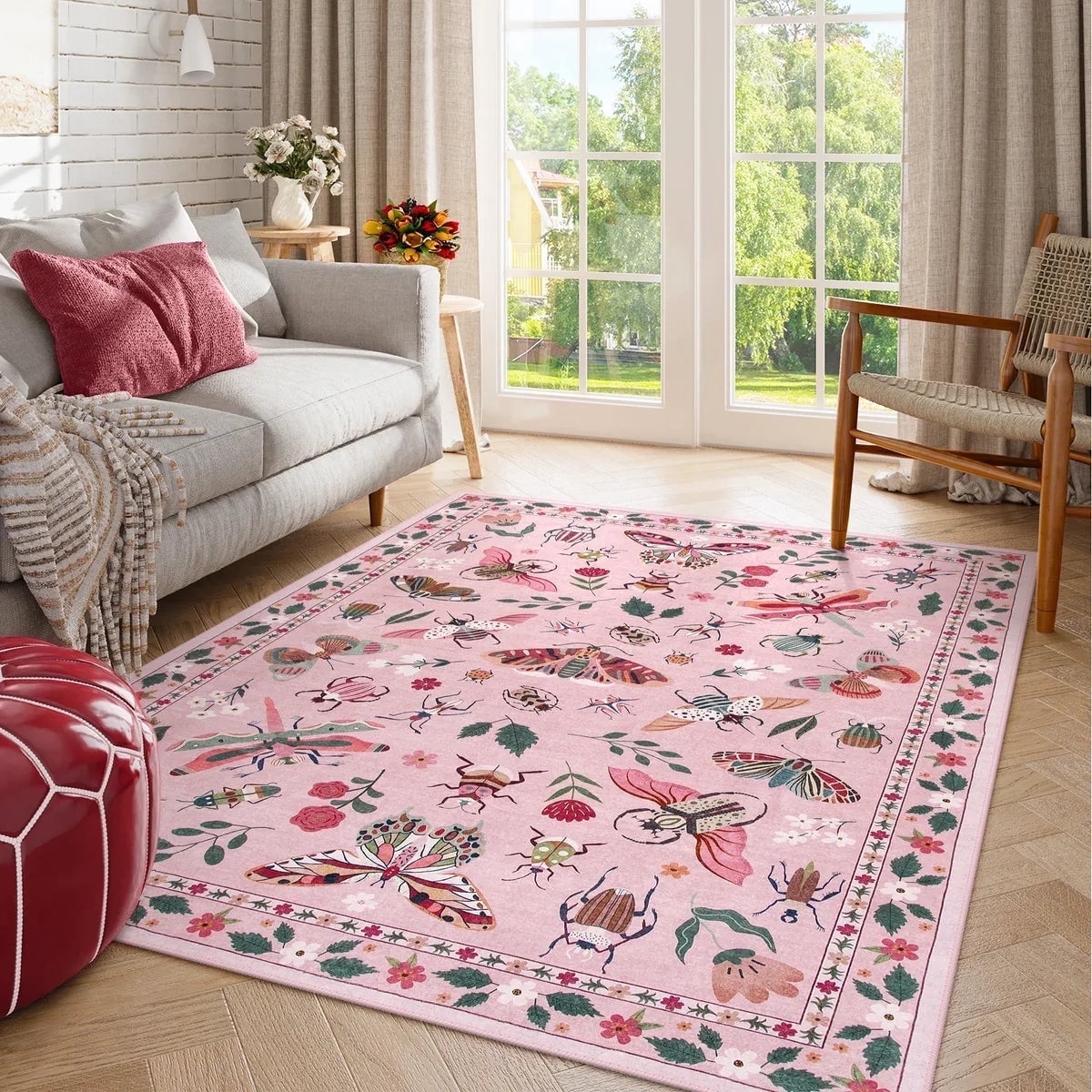 La Home Insect Rug Lahome Insect 6x9 Rug, Washable No Shedding Carpet for Living Room ...