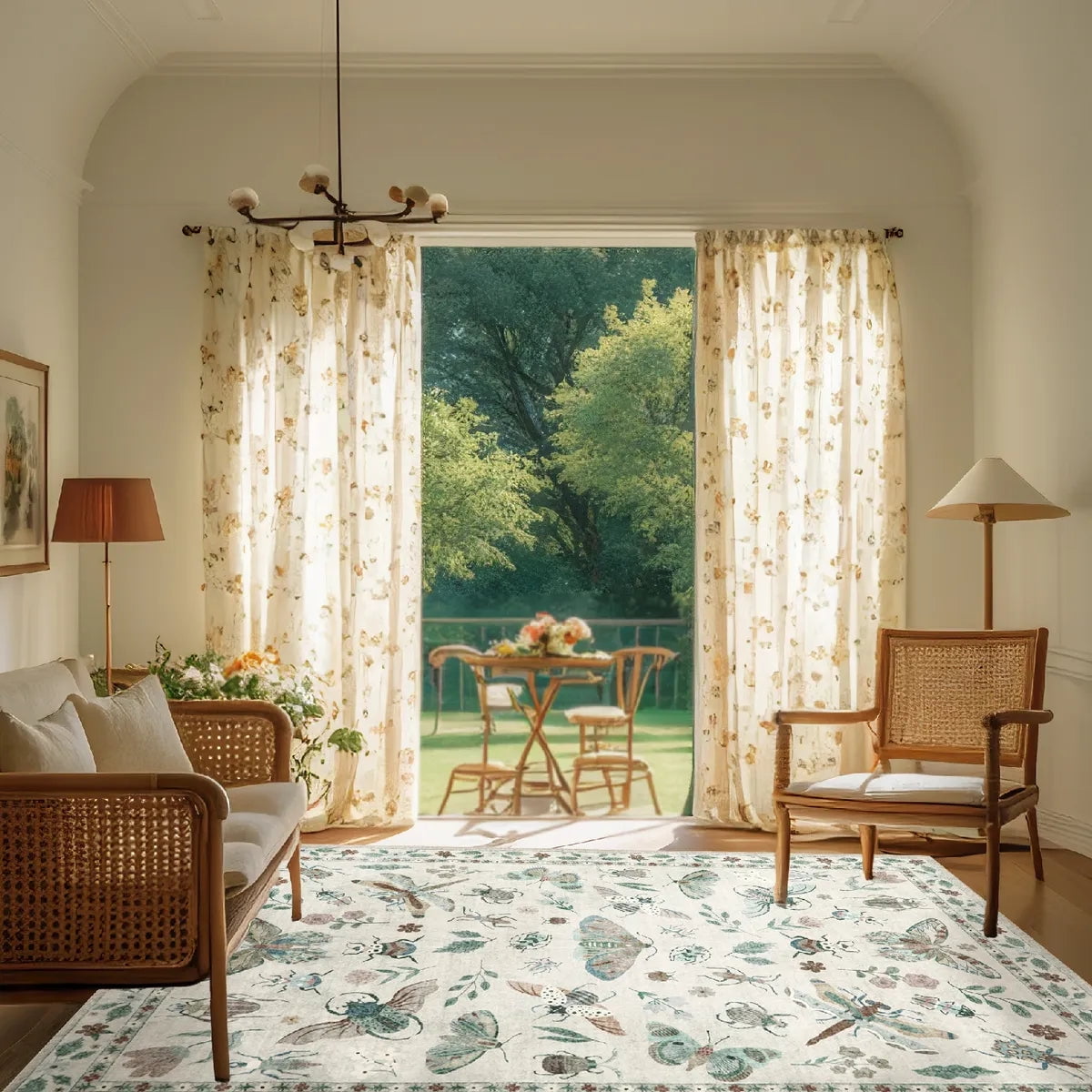 La Home Insect Rug Lahome Insect Washable Rug 9'x12' - Non Slip Area Rug for Living Room ...