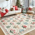thumbnail image 1 of Lahome Decor 5'x7' Moroccan Boho Area Rugs,5x7ft Washable Living Room Rugs,Soft Non Slip Non-Shedding Kitchen Mat Indoor Office Carpet for Bedroom Dining Playroom Nursery Beige, 1 of 10