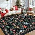 thumbnail image 1 of Lahome Decor 5'x7' Moroccan Boho Area Rugs,5x7ft Washable Living Room Rugs,Soft Non Slip Non-Shedding Kitchen Mat Indoor Office Carpet for Bedroom Dining Playroom Nursery Black, 1 of 10