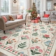 thumbnail image 1 of Lahome Decor 8'x10' Moroccan Boho Area Rugs,8x10ft Large Washable Bedroom Rugs,Soft Non Slip Non-Shedding Kitchen Mat Indoor Office Carpet for Living Dining Playroom Nursery Beige, 1 of 10
