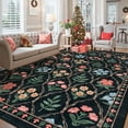 thumbnail image 1 of Lahome Decor 8'x10' Moroccan Boho Area Rugs,8x10ft Large Washable Bedroom Rugs,Soft Non Slip Non-Shedding Kitchen Mat Indoor Office Carpet for Living Dining Playroom Nursery Black, 1 of 10