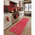 thumbnail image 1 of Lahome Moroccan Christmas Rug,2'x6'Christmas Runner Rug,Holiday Machine Washable Non Slip Xmas Decoration Kitchen Area Rug Mat,Indoor Christmas Carpets for Living Room,Red, 1 of 7