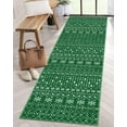 thumbnail image 1 of Lahome Moroccan Christmas Rug,2'x8'Christmas Runner Rug,Holiday Machine Washable Non Slip Xmas Decoration Kitchen Area Rug Mat,Indoor Christmas Carpets for Living Room,Green, 1 of 7