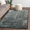thumbnail image 1 of Lahome Vintage Area Rugs 4x6,Living Room Rugs Washable Dining Room Rugs for Under Table, Boho Distressed Stain Resistant Accent Rug for Office Bedroom Hardwood Floor，Black, 1 of 9
