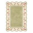 thumbnail image 1 of Lahome Washable 9'x12' Scalloped Area Rug, Green Boho Floral Rugs for Living Room, Non-Slip Low-Pile Vintage Distressed Carpet for Bedroom Dining Room Office, Large Rug, Green, 1 of 1