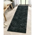 thumbnail image 1 of Lahome 2'x6' Moroccan Runner Rug, Washable Kitchen Bathroom Rug, Non-Slip Geometric Carpet for Hallway Laundry Entryway, Black Boho Soft Floor Mat with Rubber Backing, 1 of 8