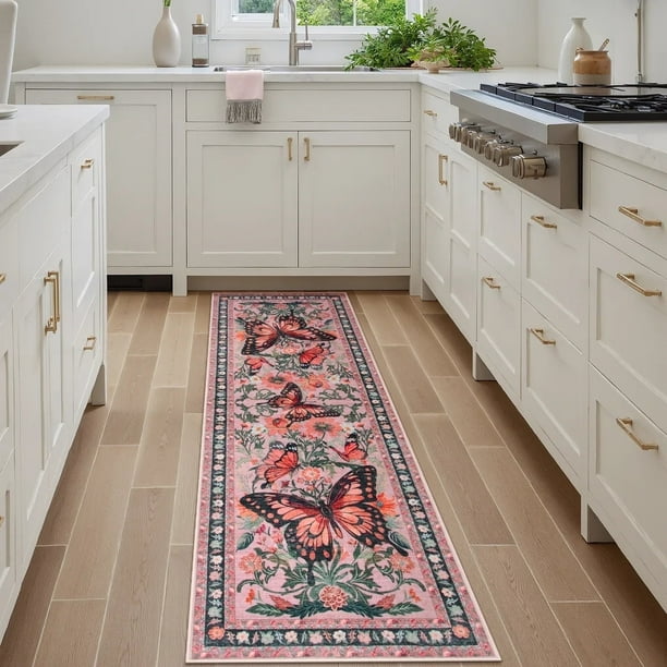 Leodye Area Rug For Hallways Kitchen Runner Rug Non Slip 2x6ft Washable Runner Rugs With Rubber