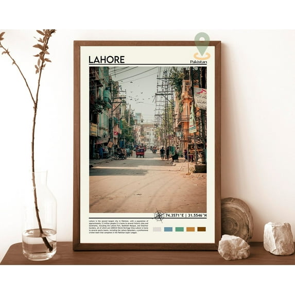 Lahore Print, Lahore Art, Poster, Lahore Photo, Lahore Poster Print, Lahore Painting, Pakistan Poster, Lahore Artwork, Lahore Gift, Pakistan Wall Art, Modern Wall Decor, 8x12 UNFRAMED