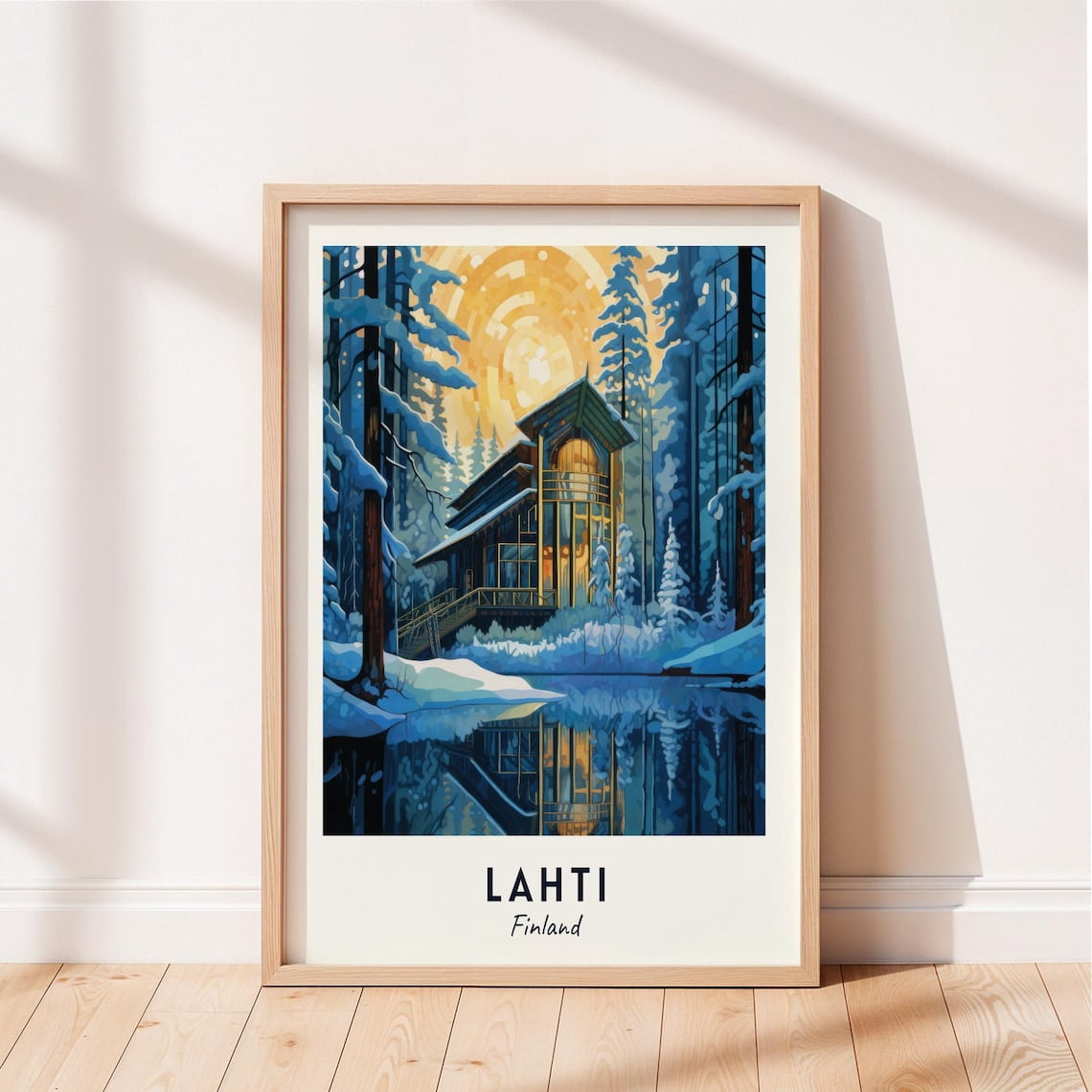Home Service Hall Lahti Travel Sibelius Hall Finland Cityscape Poster, Travel Inspired ...