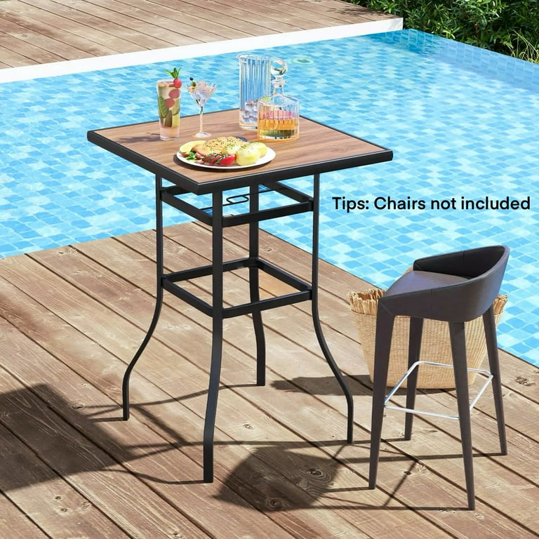 Laicejoy Inch Patio Bar Table, with Inch Umbrella Hole