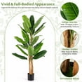 thumbnail image 1 of Laicejoy 6.5 FT Tall Artificial Banana Tree w/ 27 Large Leaves Triple Stalks Natural Bark, 1 of 8