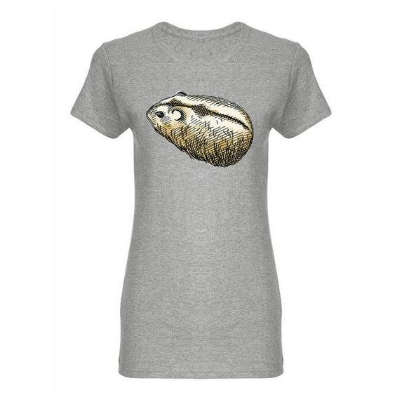 Laid Down Hamster Sketch Shaped T-Shirt Women -Image by Shutterstock, Female x-Large