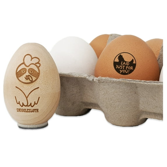 Laid Just For You with Chicken Egg Chicken Rubber Stamp - Mini 1/2 Inch