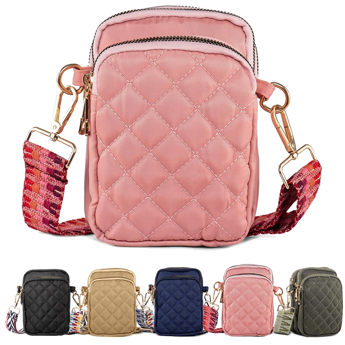 Laidan Lightweight Small Crossbody Bags for Women Purses and Handbag Phone Pouch Mini Shoulder Bag Pink Walmart
