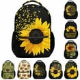 Laidan Sunflower Laptop Backpack Floral Girls Bookbags Women Casual