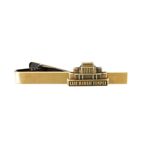 Laie Hawaii Antique Gold Temple Tieclip by Ringmasters