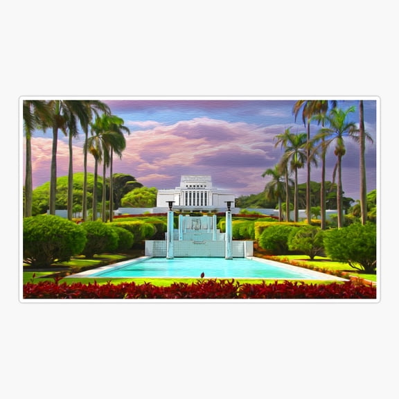 Laie Hawaii LDS Temple Sticker