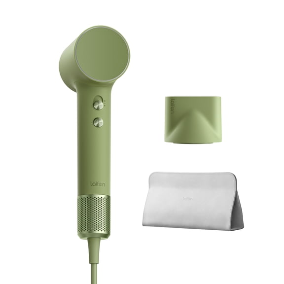 Laifen Mini High-Speed Hair Dryer, 110,000 RPM Ionic Blow Dryer, Child Mode -Jungle Green