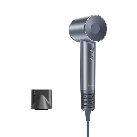 Laifen Swift Hair Dryer, 110,000 RPM High Speed Motor & 200 Million Negative Ions, with Magnetic Nozzle (Silver Blue,Glass Fiber & Nylon)