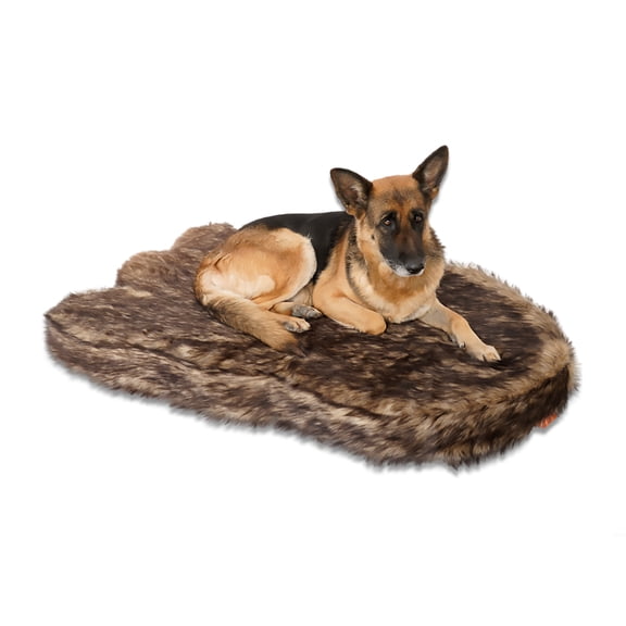 Laifug Large Dog Bed with Faux Fur, Orthopedics Memory Foam, Waterproof Liner & Washable Cover (Black)