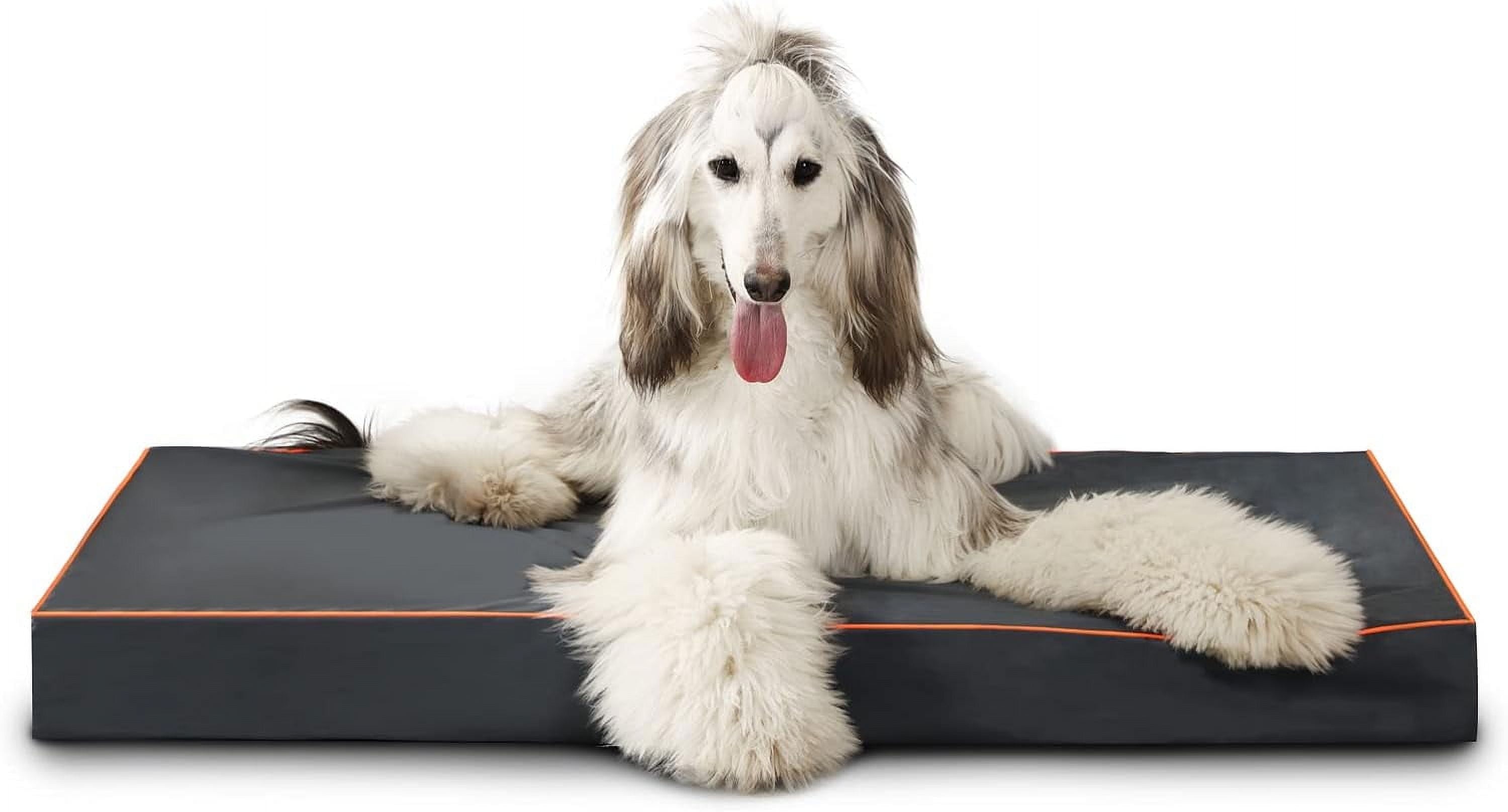 Laifug Washable Dog Bed Waterproof Fabric Egg Crate Foam Supportive Pet Bed 36" x 27"x3" Non-Slip Bottom