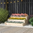 thumbnail image 1 of Laijoy 3-tier Raised Garden Bed, Tiered Garden Box w/Open-ended Base, Fir Wood Elevated Planter Box ，Perfect for Patio, Backyard, 1 of 8