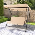 thumbnail image 1 of Laijoy Outdoor Swing Chair Glider Patio Hammock Converting Flatbed w/ Adjustable Canopy, 1 of 8
