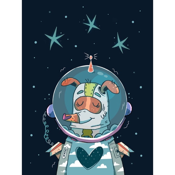 Laika Russian Space Dog Poster Print