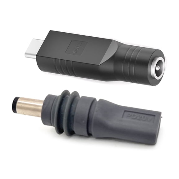 Powerful PD20V Adapter DC5521 to USB C 100W Fast Charging for Laptops and Tablets Power Adapters Set