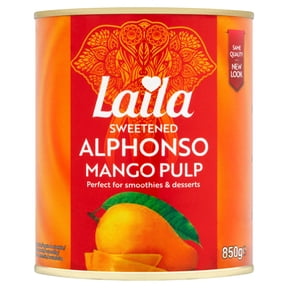 Laila Alphonso Mango Pulp 850G, Imported from Britain