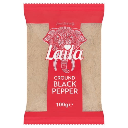 Laila Black Pepper Powder 100g, British Import (Pack of 2)