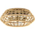 thumbnail image 1 of Laila Collection 12-1/4 in. Two-Light Vintage Brass Coastal Flush Mount with Woven Jute Accents, 1 of 9
