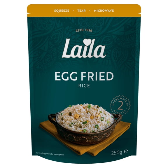 Laila Egg Fried Microwave Rice 250g, Imported from Britain