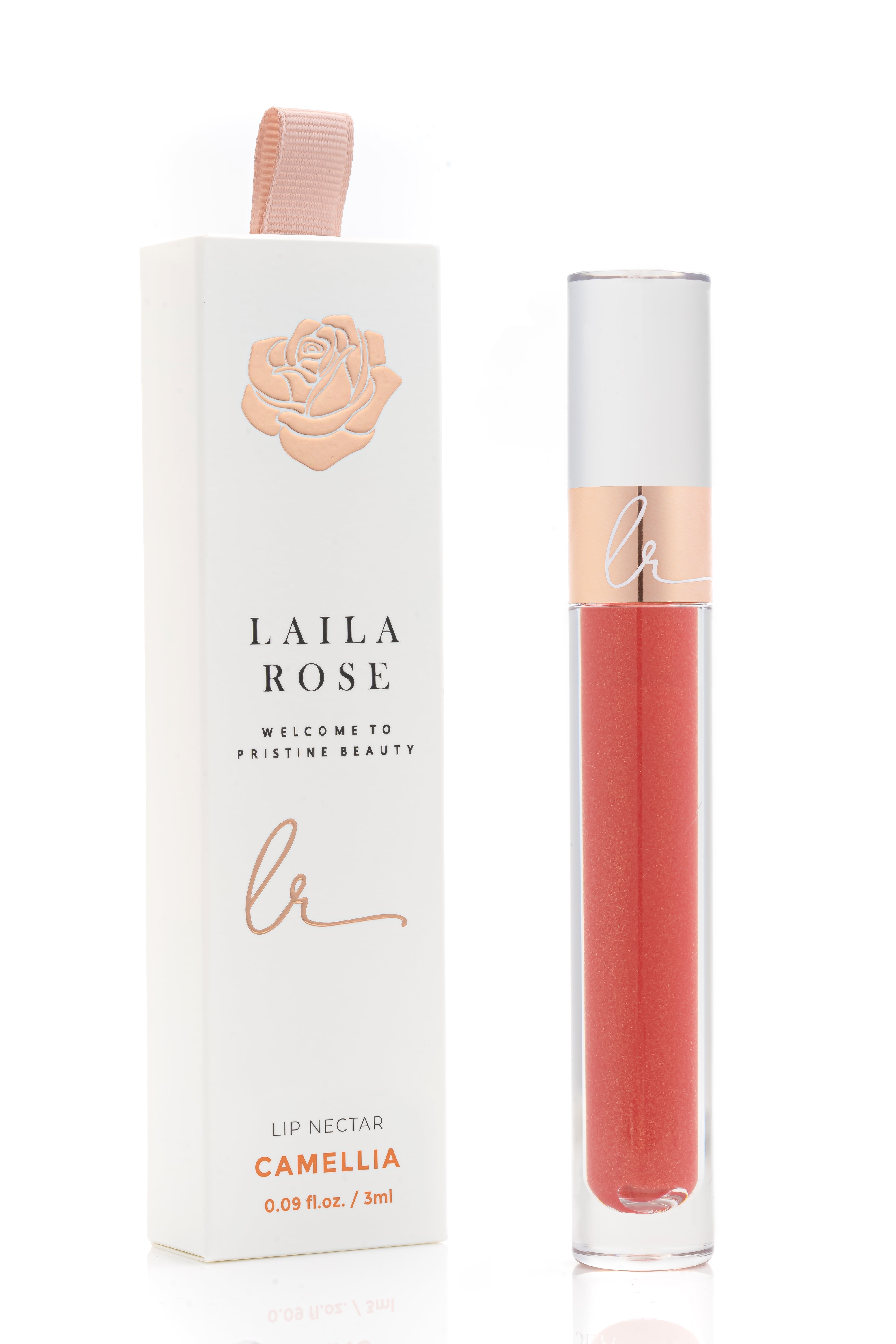 Laila Rose vegan Lip Nectar by Pristine Beauty .09oz CAMELLIA New in Box -  Walmart.com