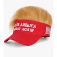Laimis Trump 2024 Hat with Hair Embroidered Make America Great Again