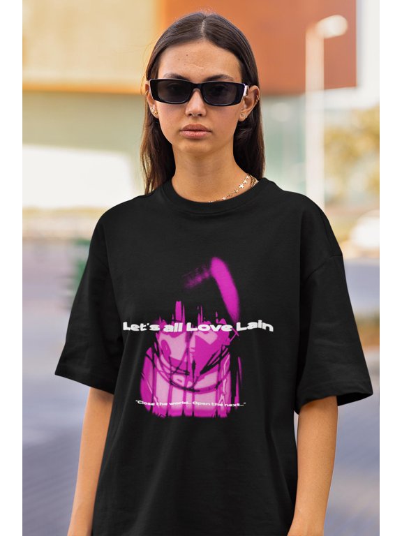 Lain Shirt, Serial Experiments Lain T-shirt, Lain Iwakura T-shirt, Anime 90s Shirt, All Love Lain