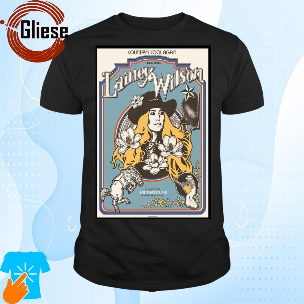 Lainey Wilson Aug 9th 2024 Southaven Ms Event Poster Tshirt